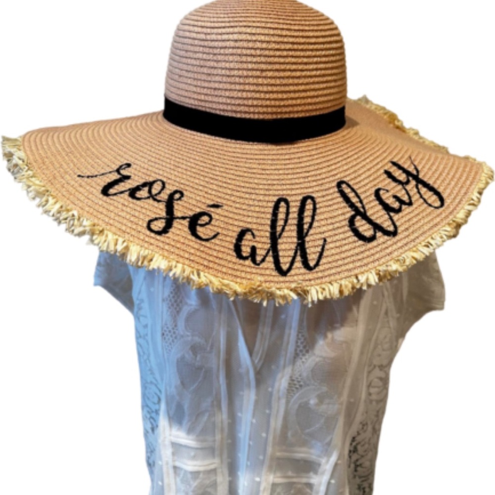 Tickled Pink “Rose All Day” Large Beach Hat